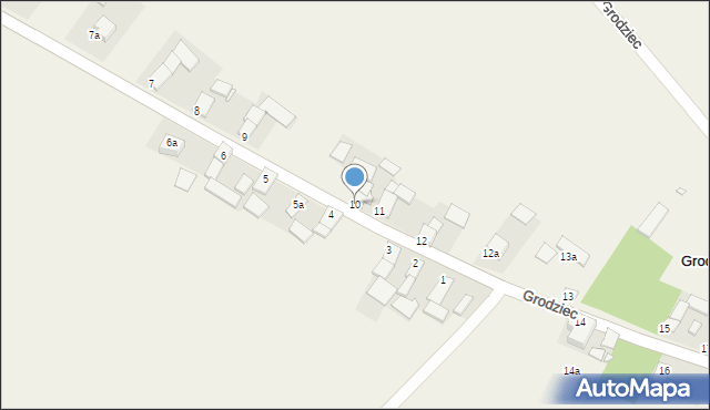 Grodziec, Grodziec, 10, mapa Grodziec