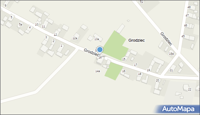 Grodziec, Grodziec, 14, mapa Grodziec
