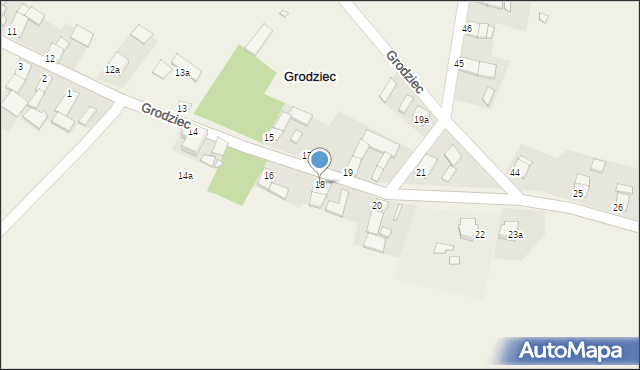 Grodziec, Grodziec, 18, mapa Grodziec