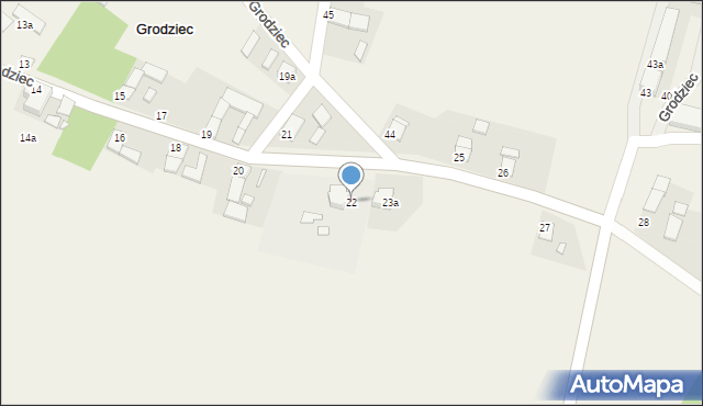 Grodziec, Grodziec, 22, mapa Grodziec