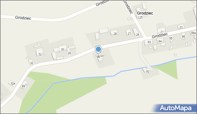 Grodziec, Grodziec, 90, mapa Grodziec