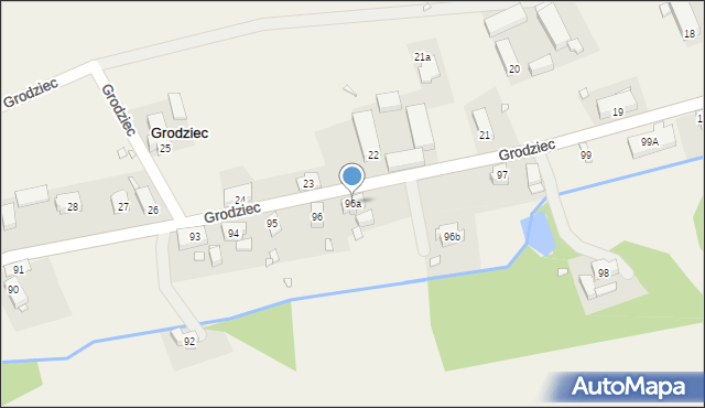 Grodziec, Grodziec, 96a, mapa Grodziec