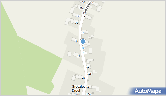 Grodziec Drugi, Grodziec Drugi, 10, mapa Grodziec Drugi