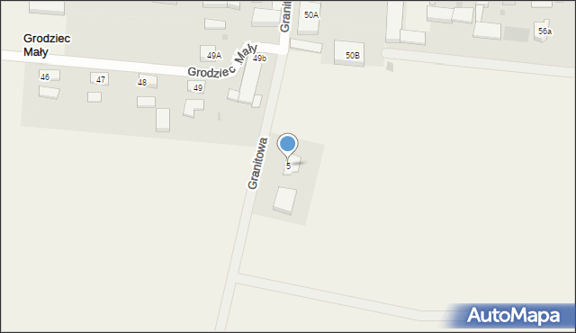 Grodziec Mały, Granitowa, 5, mapa Grodziec Mały