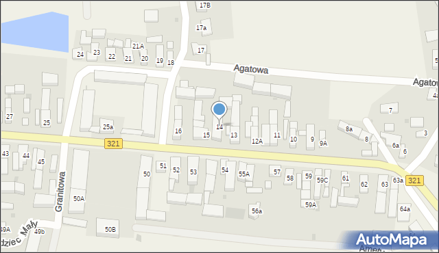Grodziec Mały, Grodziec Mały, 14, mapa Grodziec Mały