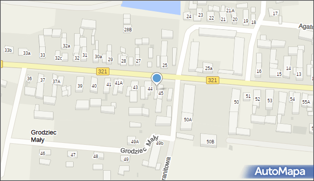 Grodziec Mały, Grodziec Mały, 44A, mapa Grodziec Mały
