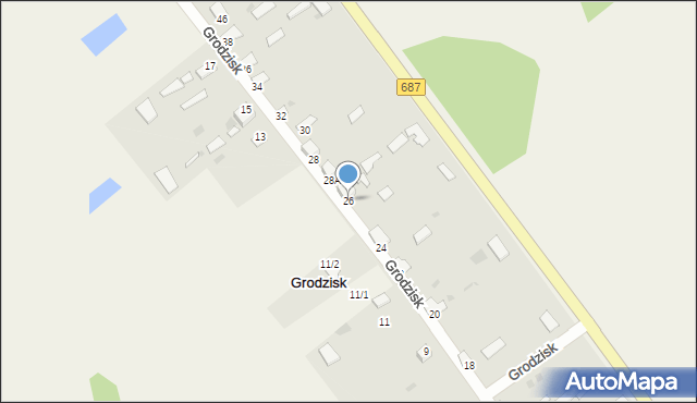 Grodzisk, Grodzisk, 26, mapa Grodzisk
