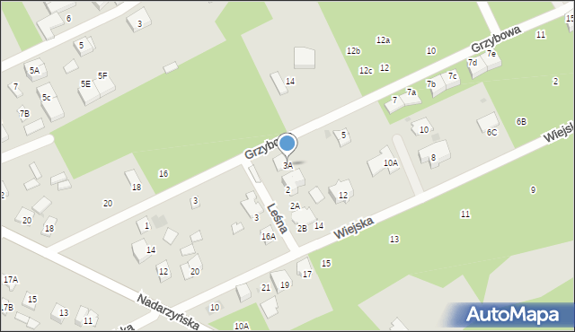 Grodzisk Mazowiecki, Grzybowa, 3A, mapa Grodzisk Mazowiecki