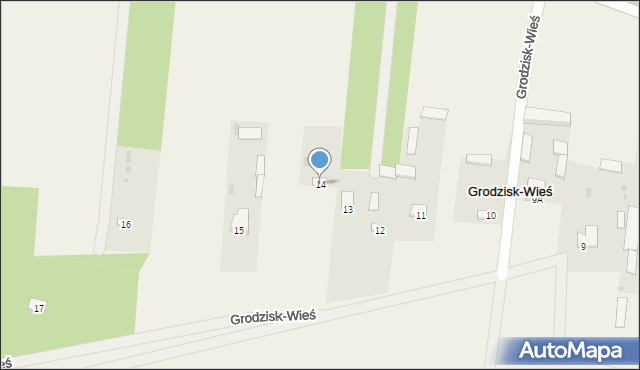 Grodzisk-Wieś, Grodzisk-Wieś, 14, mapa Grodzisk-Wieś