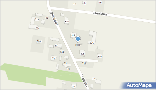 Grodzisko, Grodzisko, 80ab, mapa Grodzisko