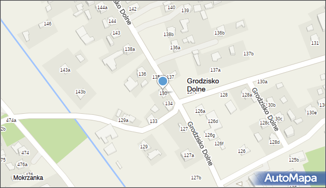 Grodzisko Dolne, Grodzisko Dolne, 130, mapa Grodzisko Dolne