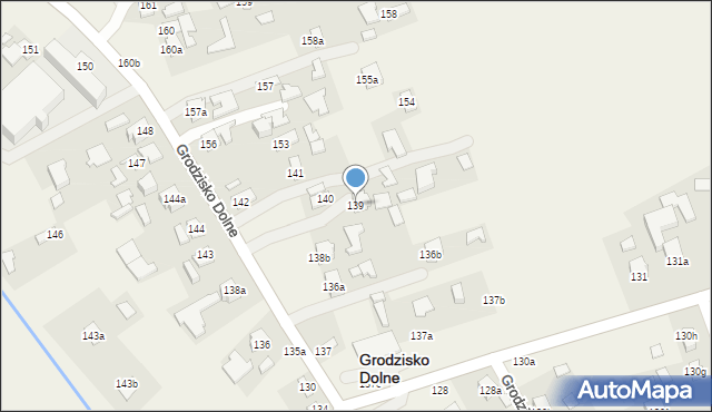 Grodzisko Dolne, Grodzisko Dolne, 139, mapa Grodzisko Dolne