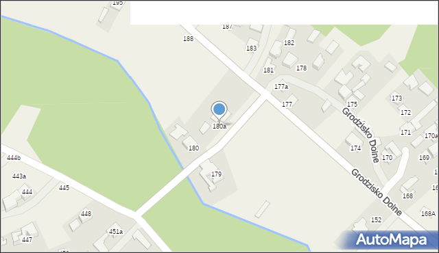 Grodzisko Dolne, Grodzisko Dolne, 180a, mapa Grodzisko Dolne