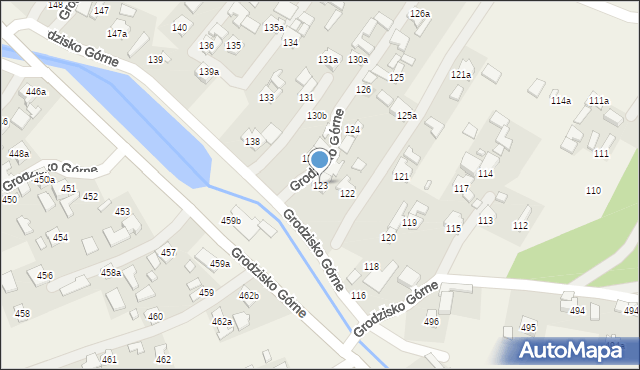 Grodzisko Górne, Grodzisko Górne, 123, mapa Grodzisko Górne