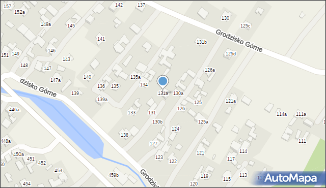 Grodzisko Górne, Grodzisko Górne, 131a, mapa Grodzisko Górne