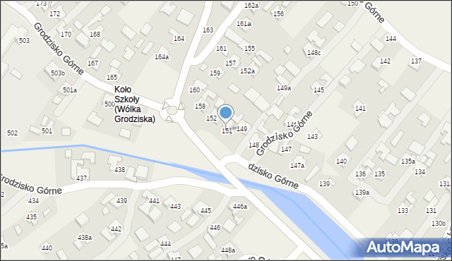 Grodzisko Górne, Grodzisko Górne, 151, mapa Grodzisko Górne