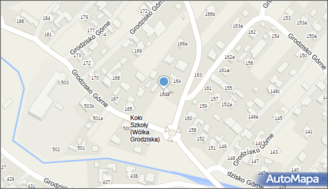 Grodzisko Górne, Grodzisko Górne, 164a, mapa Grodzisko Górne