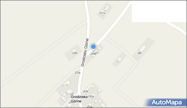 Grodzisko Górne, Grodzisko Górne, 203b, mapa Grodzisko Górne