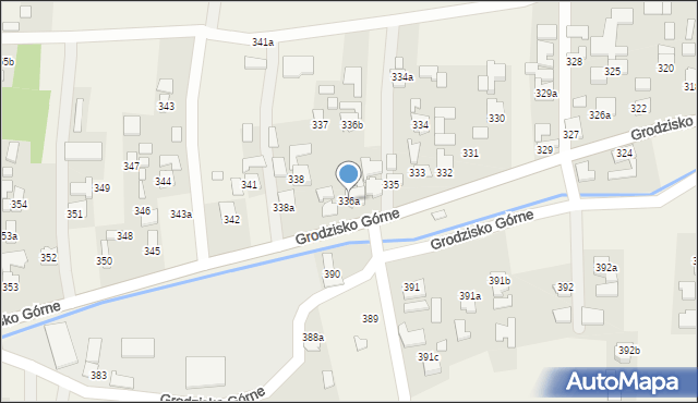 Grodzisko Górne, Grodzisko Górne, 336a, mapa Grodzisko Górne