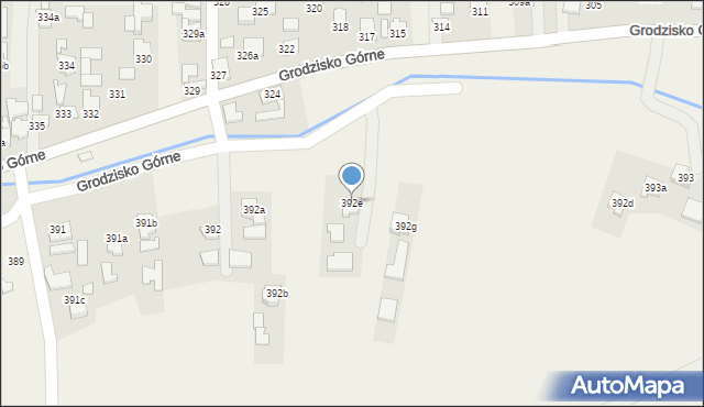 Grodzisko Górne, Grodzisko Górne, 392e, mapa Grodzisko Górne