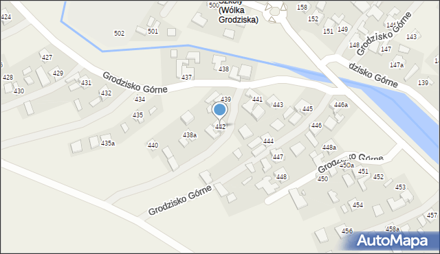 Grodzisko Górne, Grodzisko Górne, 442, mapa Grodzisko Górne