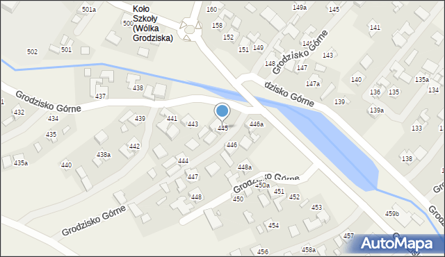 Grodzisko Górne, Grodzisko Górne, 445, mapa Grodzisko Górne