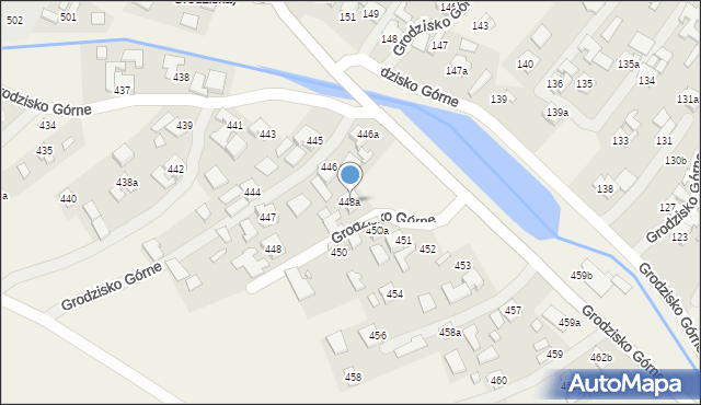 Grodzisko Górne, Grodzisko Górne, 448a, mapa Grodzisko Górne