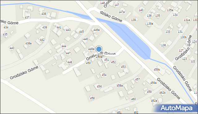 Grodzisko Górne, Grodzisko Górne, 450a, mapa Grodzisko Górne