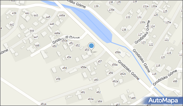 Grodzisko Górne, Grodzisko Górne, 455, mapa Grodzisko Górne