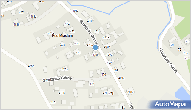 Grodzisko Górne, Grodzisko Górne, 475b, mapa Grodzisko Górne