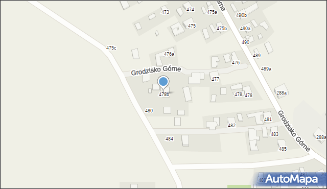 Grodzisko Górne, Grodzisko Górne, 478b, mapa Grodzisko Górne