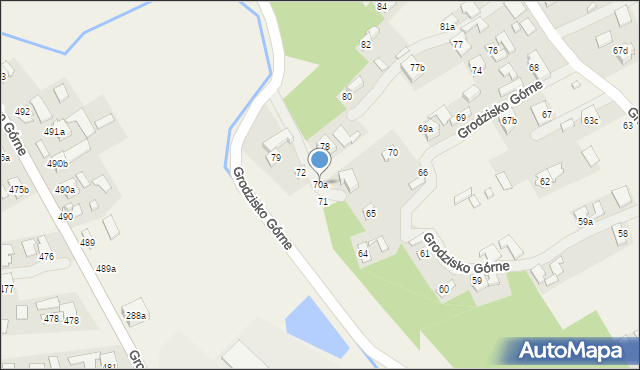 Grodzisko Górne, Grodzisko Górne, 70a, mapa Grodzisko Górne