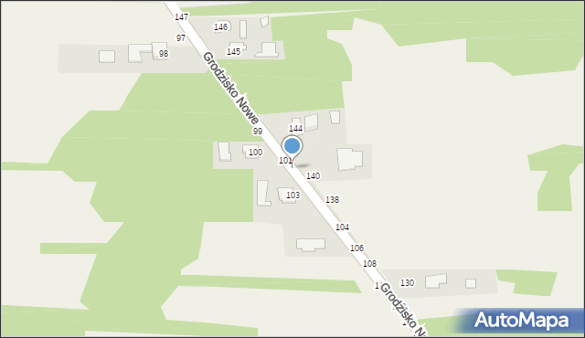 Grodzisko Nowe, Grodzisko Nowe, 102, mapa Grodzisko Nowe