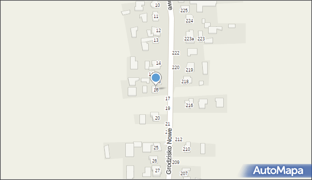 Grodzisko Nowe, Grodzisko Nowe, 16, mapa Grodzisko Nowe