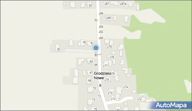 Grodzisko Nowe, Grodzisko Nowe, 63, mapa Grodzisko Nowe
