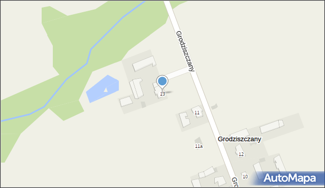 Grodziszczany, Grodziszczany, 13, mapa Grodziszczany