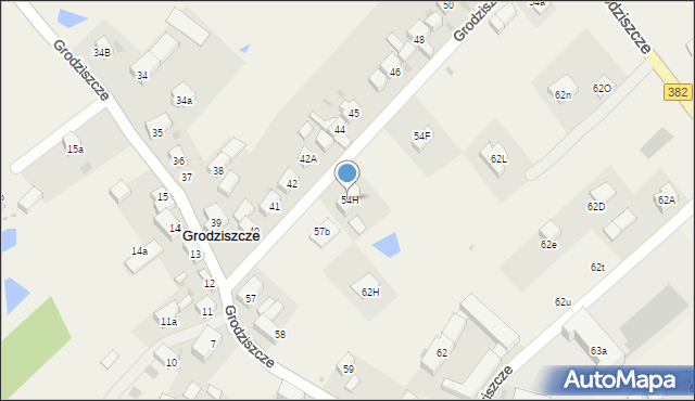 Grodziszcze, Grodziszcze, 54H, mapa Grodziszcze