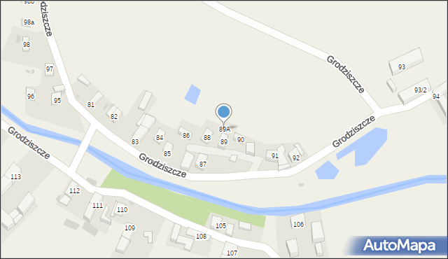 Grodziszcze, Grodziszcze, 89A, mapa Grodziszcze