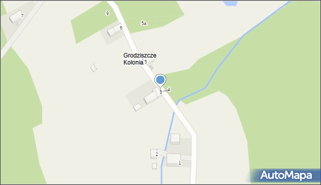 Grodziszcze Kolonia, Grodziszcze Kolonia, 3, mapa Grodziszcze Kolonia