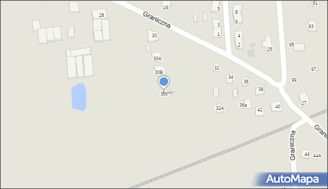 Grójec, Graniczna, 30c, mapa Grójec