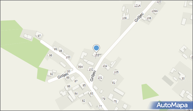 Grójec, Grójec, 103, mapa Grójec