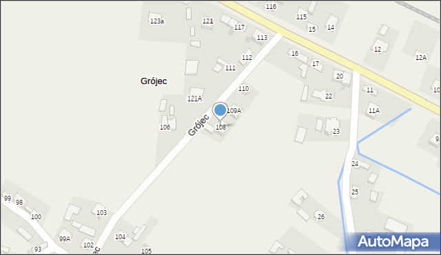 Grójec, Grójec, 109, mapa Grójec