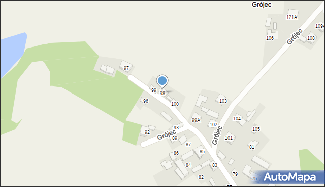 Grójec, Grójec, 98, mapa Grójec