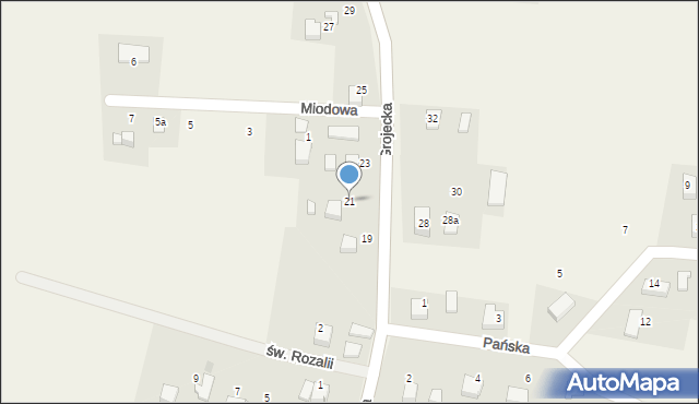 Grojec, Grojecka, 21, mapa Grojec