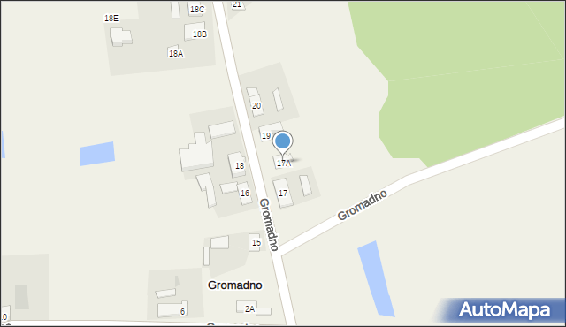 Gromadno, Gromadno, 17A, mapa Gromadno