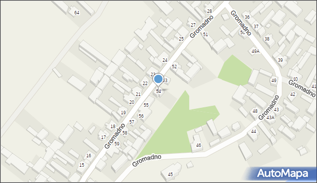 Gromadno, Gromadno, 54, mapa Gromadno