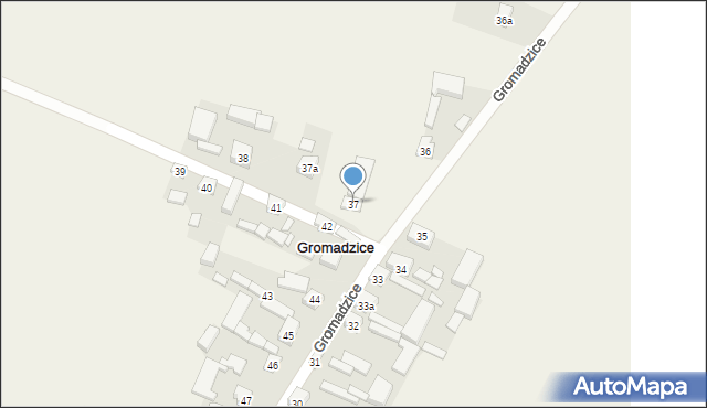Gromadzice, Gromadzice, 37, mapa Gromadzice