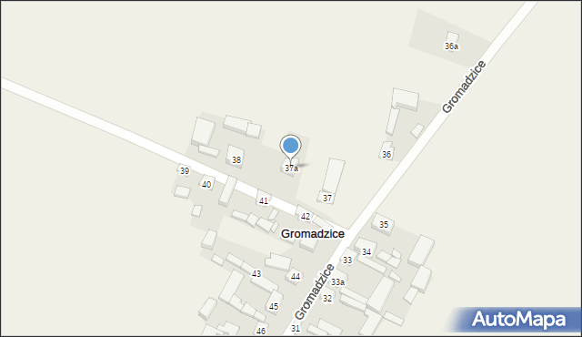 Gromadzice, Gromadzice, 37a, mapa Gromadzice