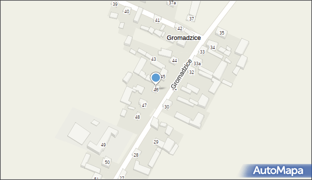 Gromadzice, Gromadzice, 46, mapa Gromadzice