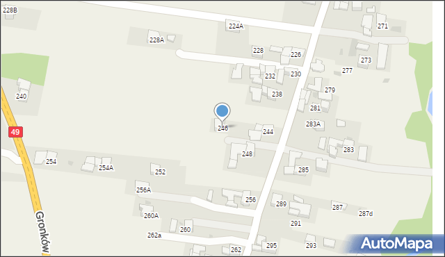 Gronków, Gronków, 246, mapa Gronków